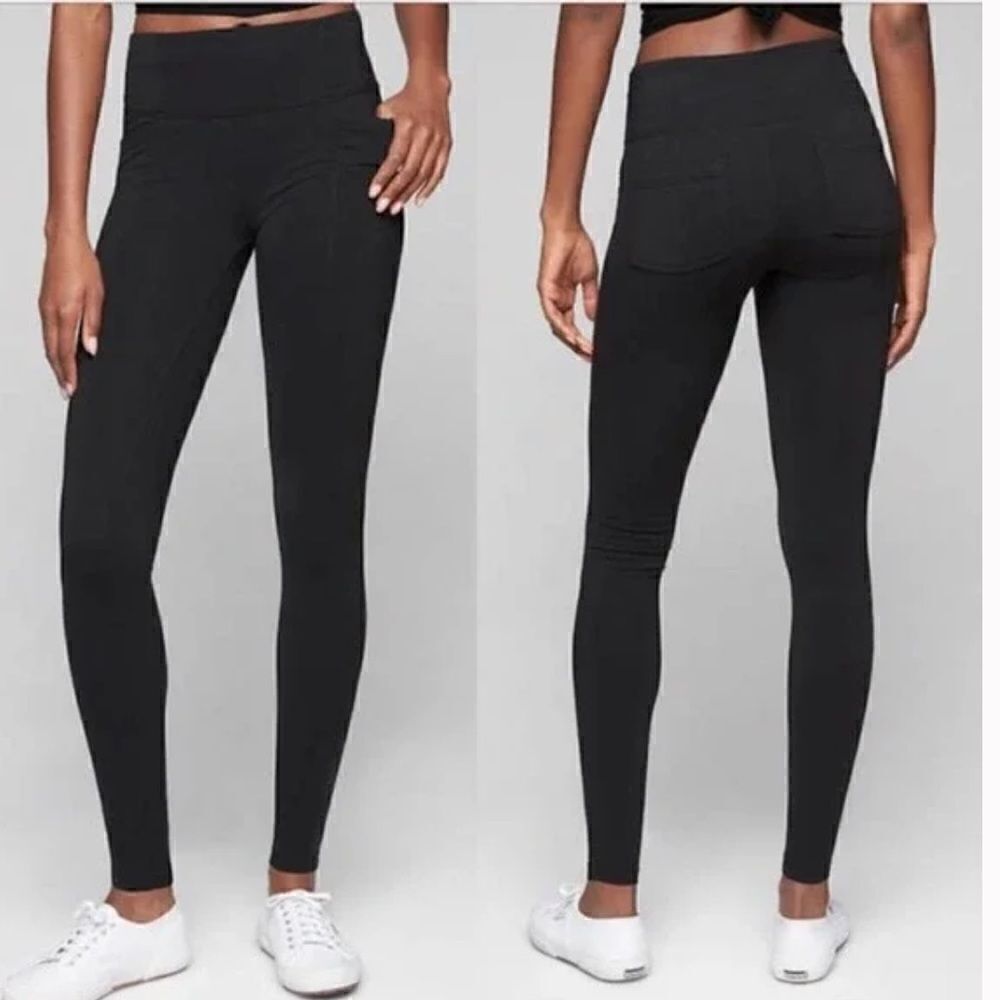 Athleta Metro High Waisted Leggings Black Size Small